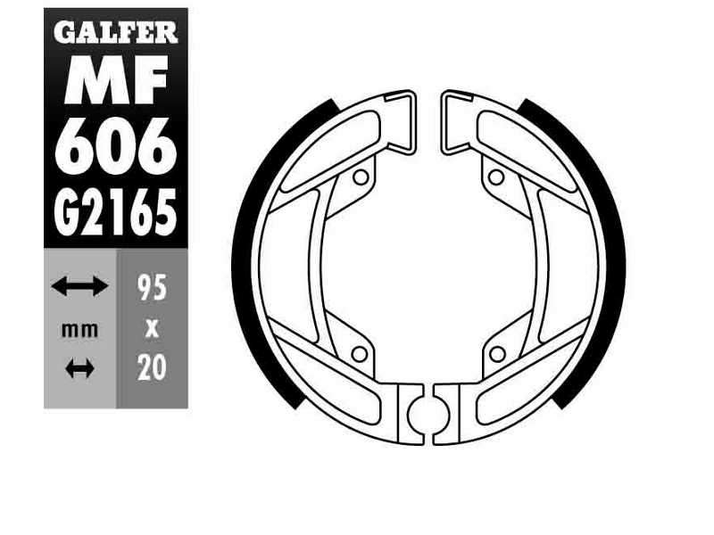 GALFER MOTO Brake shoe for motorcycle 10609592 Scooter, Off-Road, Street