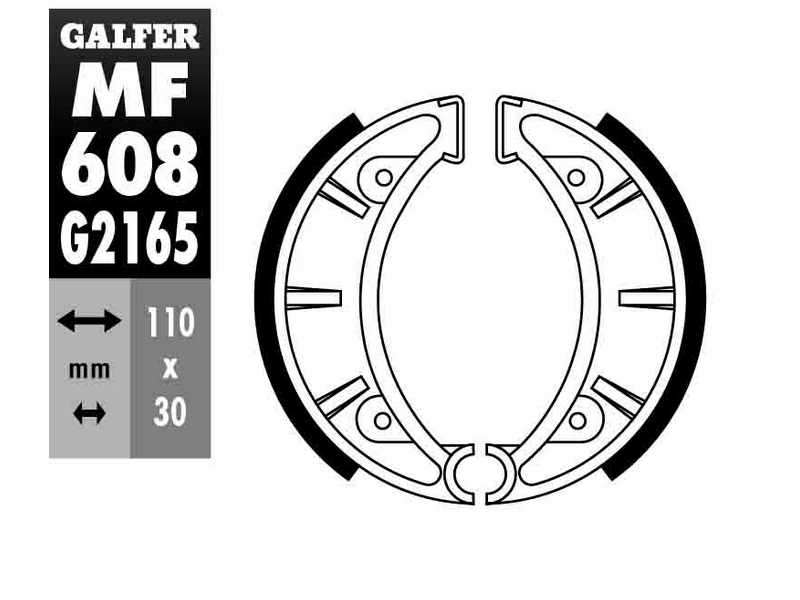 GALFER MOTO Brake shoe for motorcycle 10609593 Scooter, Off-Road, Street