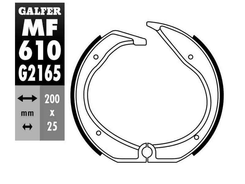 GALFER MOTO Brake shoe for motorcycle 10609595 Scooter, Off-Road, Street