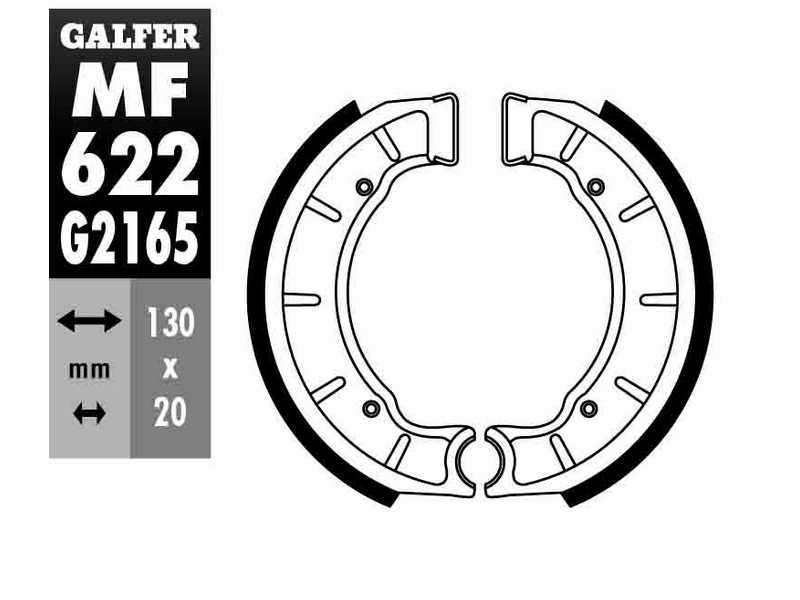 GALFER MOTO Brake shoe for motorcycle 10609603 Scooter, Off-Road, Street