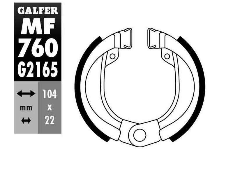 GALFER MOTO Brake shoe for motorcycle 10609623 Scooter, Off-Road, Street