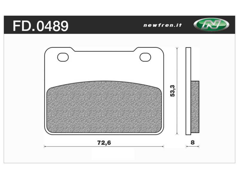 NEWFREN Brake pad for motorcycle 10612387 Scooter, Elite, Organic, Set, for a Brake Disc!