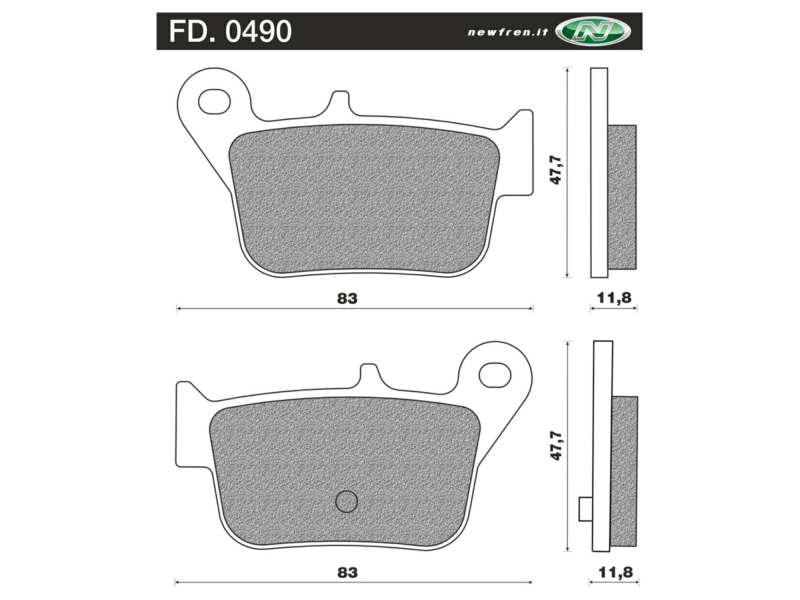 NEWFREN Brake pad for motorcycle 10612388 Scooter, Elite, Organic, Set, for a Brake Disc!