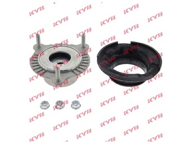 KYB Domlager 894387 Einbauseite: Vorderachse Technische Information: Federbeinstützlager ohne Lagerung, Gummiisolierungsring (x1) / / / Befestigungsmaterial : Befestigungsmutter für 1.