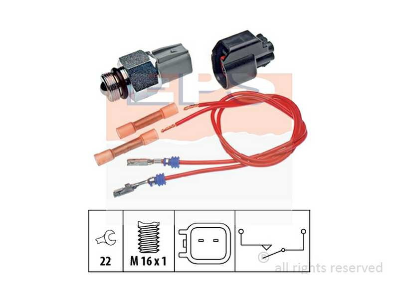 EPS-FACET Schalter. Rückfahrleuchte 10214370 Gewindemaß: M16x1, Schlüsselweite: 22