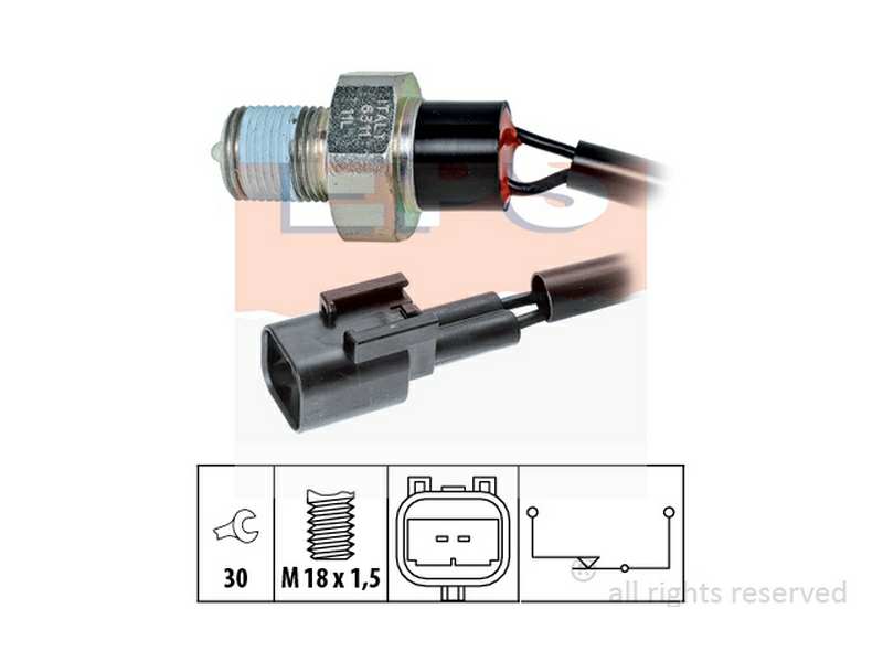 EPS-FACET Schalter. Rückfahrleuchte 10214482 Gewindemaß: M18x1,5, Schlüsselweite: 30