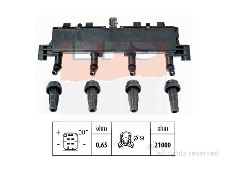 EPS-FACET Zündspule 176210 Widerstand [Ohm]: 0,65, 21000