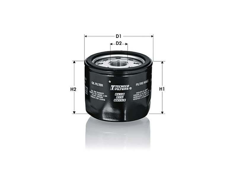 TECNECO FILTERS Ölfilter 81178 Höhe [mm]: 66, Gewindemaß: M 20 X 1.5, Höhe 1 [mm]: 68, Außendurchmesser [mm]: 77, Filterausführung: Anschraubfilter, Ergänzungsartikel/Ergänzende Info 2: mit einem Rücklaufsperrventil