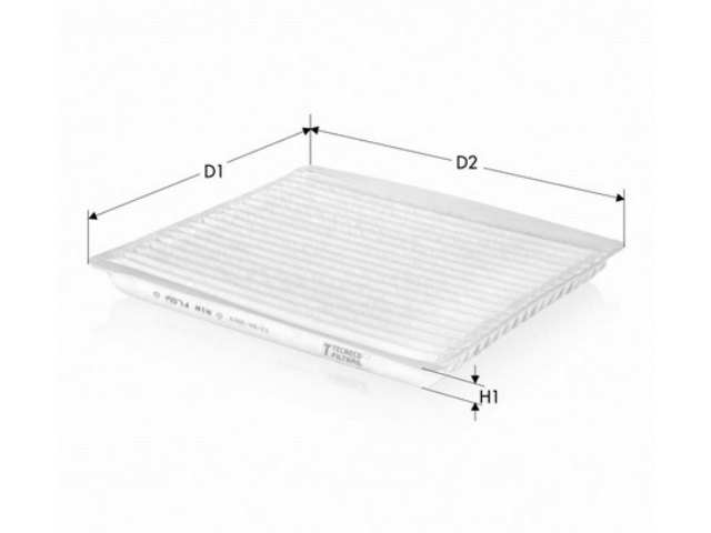 TECNECO FILTERS Innenraumluftfilter 10552359 Länge [mm]: 219, Breite [mm]: 200, Höhe [mm]: 18, Filterausführung: Partikelfilter