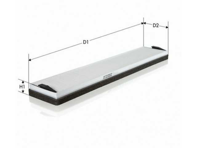 TECNECO FILTERS Innenraumluftfilter 10552312 Länge [mm]: 333, Breite [mm]: 165, Höhe [mm]: 18, Filterausführung: Partikelfilter