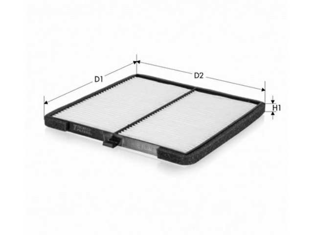 TECNECO FILTERS Innenraumluftfilter 10552225 Länge [mm]: 197, Breite [mm]: 188, Höhe [mm]: 10, Filterausführung: Partikelfilter