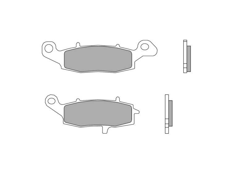BREMBO Brake pad for motorcycle 674307 SC, Sintered, Racing Road, first, set, for a brake disc!