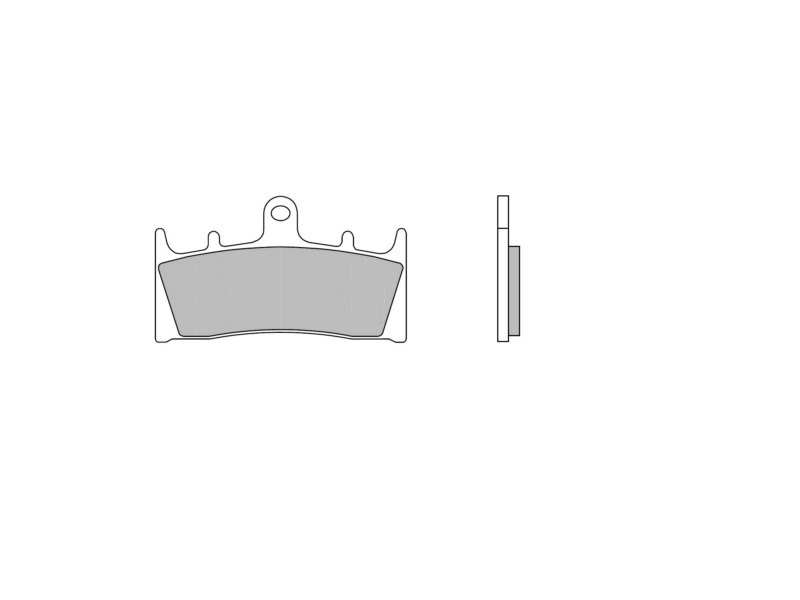 BREMBO Brake pad for motorcycle 674403 SC, Sintered, Racing Road, first, set, for a brake disc!