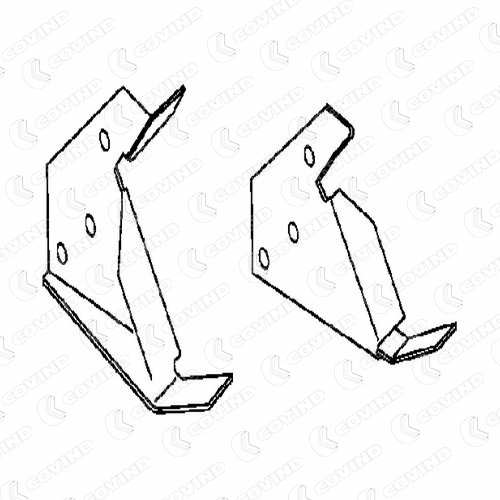 COVIND Halter, Stoßfänger 453417 Einbauseite: hinten, Material: Eisen, Farbe: rot, Gewicht [kg]: 2,300