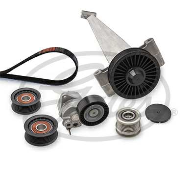 GATES Keilrippenriemensatz 731432 Riemenscheiben: mit Freilaufriemenscheibe