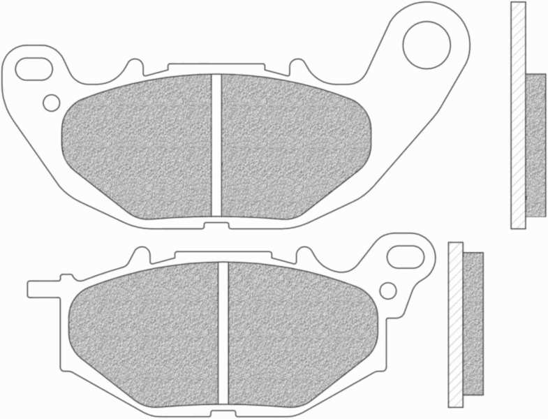 NEWFREN Brake pad for motorcycle 10612416 Road, Touring, Sintered, Set, for a Brake Discs!