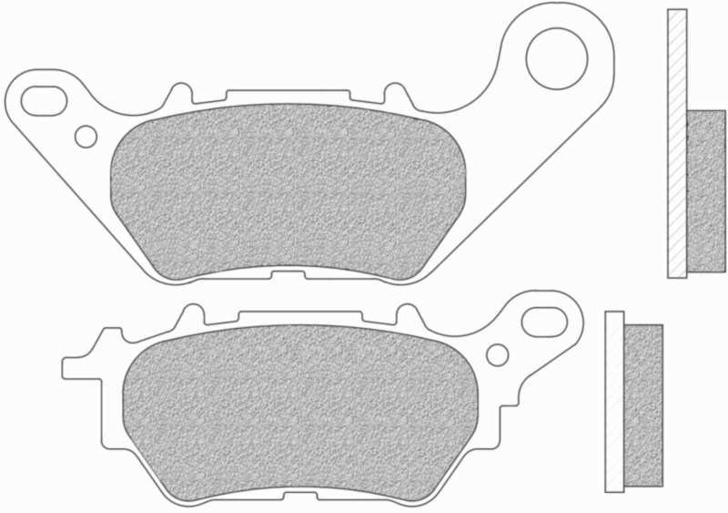 NEWFREN Brake pad for motorcycle 10612418 Road, Touring, Sintered, Set, for a Brake Discs!