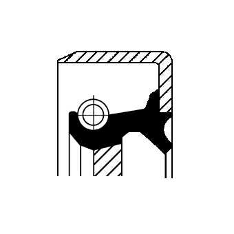 CORTECO Wheel hub seal 11008577 Fitting Position: Inlet, Height 1 [mm]: 10, Outer Diameter 1 [mm]: 72, Inner Diameter 1 [mm]: 45, Material: ACM (Polyacrylate), Swirl Type: Right-hand Twist, Dust Cover: with dust lip