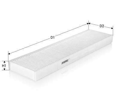 TECNECO FILTERS Innenraumluftfilter 11020320 Länge [mm]: 400, Breite [mm]: 132, Höhe [mm]: 20, Filterausführung: Partikelfilter