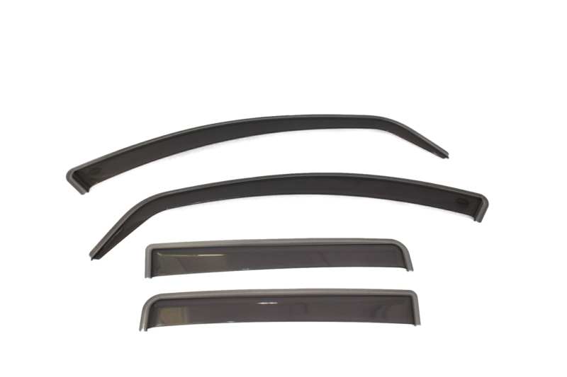 SZATUNA Luftabweiser 10363334 Front+Heckset (4 Stcs), Dacia Sandero, Sandero-Stiefe, 5 Türen, 2004-2012, Fensterrahmen können in Gummisiegel, nicht klebrig, installiert werden. Geprägte Form. Im Durchschnitt 7 cm breit. Es geht durch die gesamte Länge des Fensterrahmens. Transparente Rauchfarbe. Boxinhalt: 1 Set (vorne+hinterher) Luftabweiser, Zeichnungsanweisungen, Befestigungselemente. 1.