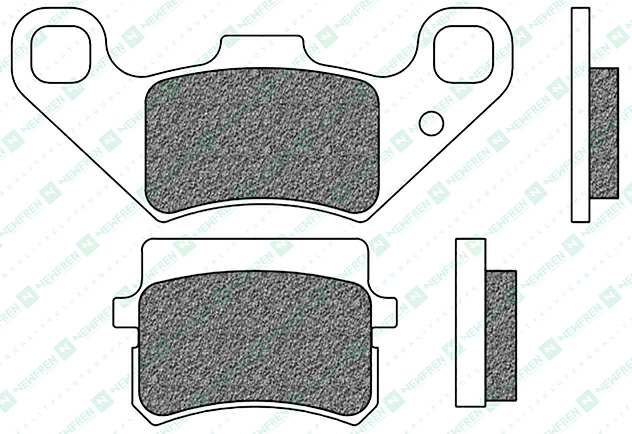 NEWFREN Brake pad for motorcycle 11174553 Scooter, Active, Organic, Set, for a Brake Discs!