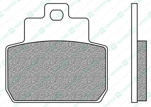NEWFREN Brake pad for motorcycle 11030048 Scooter, Active, Organic, Set, for a Brake Discs!