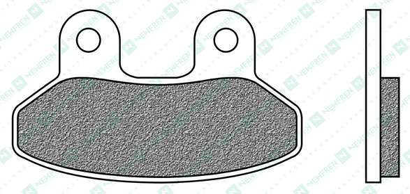 NEWFREN Brake pad for motorcycle 11030037 Scooter, Active, Organic, Set, for a Brake Discs!
