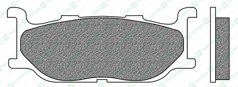 NEWFREN Brake pad for motorcycle 11030026 Scooter, Active, Organic, Set, for a Brake Discs!