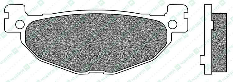 NEWFREN Brake pad for motorcycle 11030046 Scooter, Active, Organic, Set, for a Brake Discs!