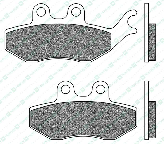 NEWFREN Brake pad for motorcycle 11030042 Scooter, Active, Organic, Set, for a Brake Discs!