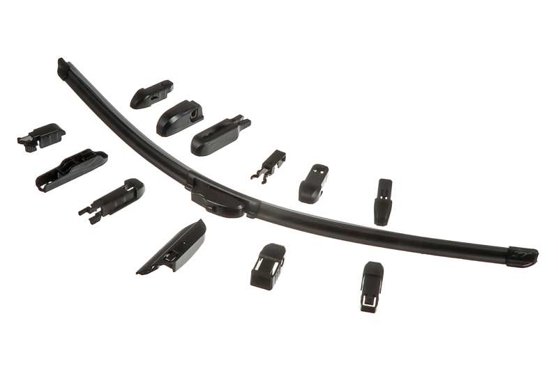 A.Z. MEISTERTEILE Scheibenwischer 11193032 600 mm, mit 13 Adaptern, flat / flach
Länge [mm]: 600, Länge [Zoll]: 24, Form: flach, Styling: mit Spoiler, Gebindeart: Blisterpack