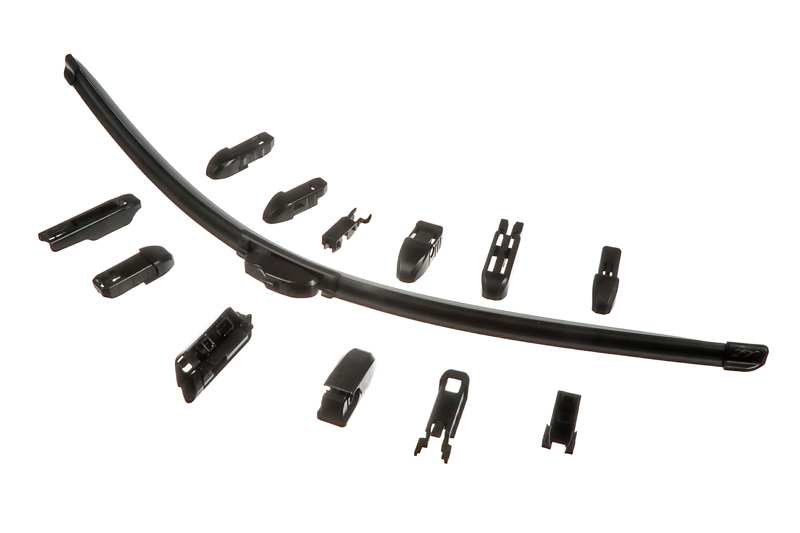 A.Z. MEISTERTEILE Scheibenwischer 11193033 650 mm, mit 13 Adaptern, flat / flach
Länge [mm]: 650, Länge [Zoll]: 26, Form: flach, Styling: mit Spoiler, Gebindeart: Blisterpack