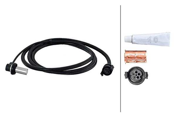 HELLA Raddrehzahlsensor 11298918 Einbauposition: Vorderachse, Hinterachse, Anzahl der Steckkontakte: 2, Kabellänge [mm]: 2020, Sensorart: Induktivsensor, Montage/Demontage durch Fachpersonal erforderlich!: