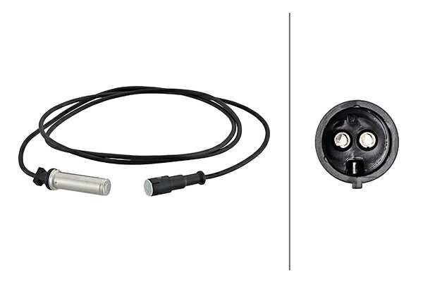 HELLA Raddrehzahlsensor 11298887 Einbauposition: Vorderachse, Hinterachse, Anzahl der Steckkontakte: 2, Kabellänge [mm]: 1715, Sensorart: Induktivsensor, Montage/Demontage durch Fachpersonal erforderlich!: