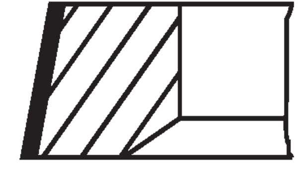 MAHLE ORIGINAL Kolbenringsatz 221398 Zylinderbohrung [mm]: 72,0, Komponentennummer: 1. R 1,0 IF N, 2. M 1,2 IFU, 3. DSF 2,0 P 
Zylinderbohrung [mm]: 72,0 1.