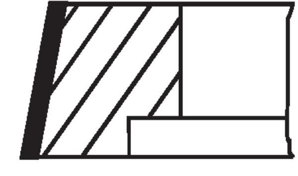 MAHLE ORIGINAL Kolbenringsatz 221386 Zylinderbohrung [mm]: 82,0, Komponentennummer: 1. T 3,0 CrK, 2. M 2,0 IWU, 3. DSF 3,0 Cr 
Zylinderbohrung [mm]: 82,0 1.