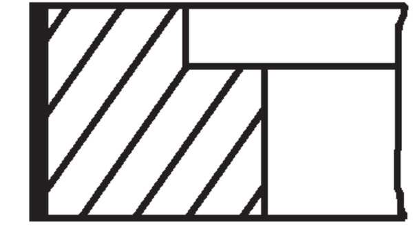 MAHLE ORIGINAL Kolbenringsatz 10790120 Zylinderbohrung [mm]: 81,26, Komponentennummer: 1. R2,5 IW CrK, 2. M 2,0 IFU P, 3. DSF 3,0 Cr 
Zylinderbohrung [mm]: 81,26 1.