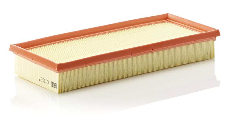 MANN-FILTER Luftfilter 10365309 Länge [mm]: 322, Breite [mm]: 135, Höhe [mm]: 46 
Filterausführung: Filtereinsatz, EU-Produktsicherheitsverordnung (GPSR): IEC 60417-6183 mechanisches Fachwissen erforderlich, benötigte Stückzahl: 2, Länge [mm]: 322, Breite [mm]: 135, Höhe [mm]: 46