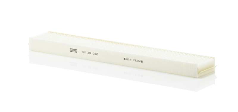 MANN-FILTER Innenraumluftfilter 10370963 Filterausführung: Partikelfilter, EU-Produktsicherheitsverordnung (GPSR): IEC 60417-6183 mechanisches Fachwissen erforderlich, Länge [mm]: 396, Breite [mm]: 60, Höhe [mm]: 25
