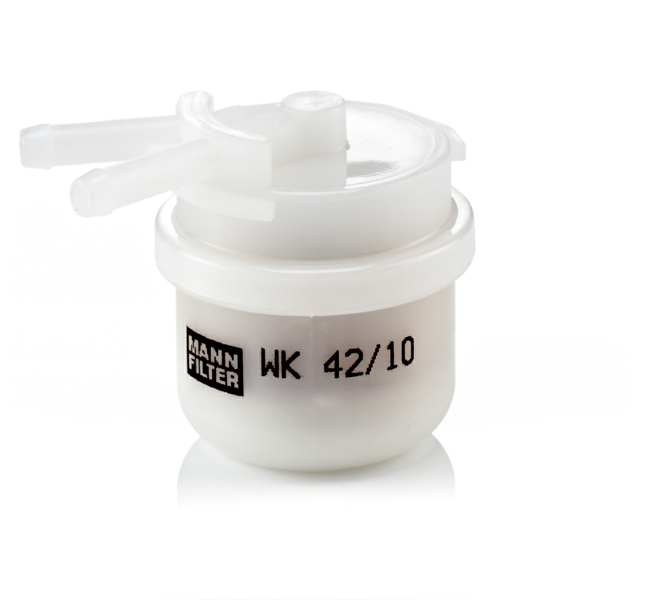 MANN-FILTER Kraftstofffilter 81530/1 Außendurchmesser: 49 mm, Außendurchmesser 1: 56 mm, Abgasendurchmesser: 7 mm, Saugdurchmesser: 7 mm, Höhe: 58 mm, Breite: 80 mm
Filterausführung: Leitungsfilter, EU-Produktsicherheitsverordnung (GPSR): IEC 60417-6183 mechanisches Fachwissen erforderlich, Breite [mm]: 80, Höhe [mm]: 58, Außendurchmesser [mm]: 49, Einlassdurchmesser [mm]: 7, Auslassdurchmesser [mm]: 7, Außendurchmesser 1 [mm]: 56