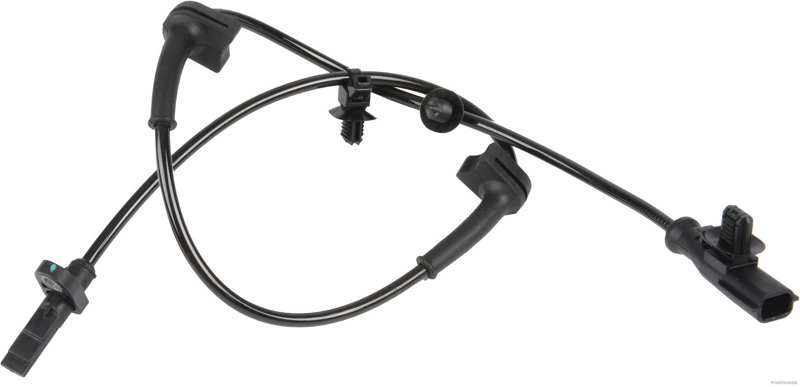 ELPARTS Raddrehzahlsensor 11354424 Farbe: schwarz, Nennspannung [V]: 12, Anzahl der Steckkontakte: 2, Ergänzungsartikel/Ergänzende Info 2: mit Kabel, Einbauposition: Vorderachse beidseitig 1.