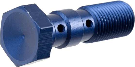 TRW Schraube für Bremsleitung 202207 Farbe: blau, Material: Aluminium, Anschlussanzahl: 2, Gewindemaß: M10x1 1.