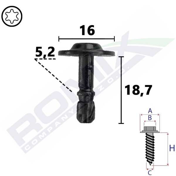 ROMIX Schraube 11430481 5 Stk je Packung