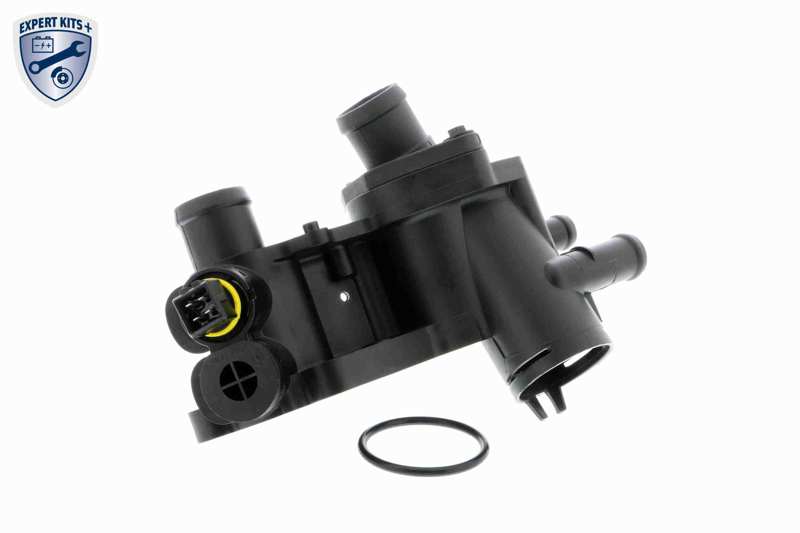 VEMO Thermostatgehäuse 10475599 Öffnungstemperatur [°C]: 87, Material: Kunststoff, Ergänzungsartikel/Ergänzende Info: mit Dichtung, Ergänzungsartikel/Ergänzende Info 2: mit Thermostat, mit Sensor 1.