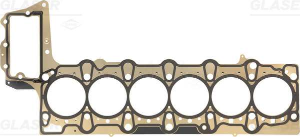 GLASER Zylinderkopfdichtung 467725 Dichtungsbauart: Metall-Lagen-Dichtung, Dicke/Stärke [mm]: 1,47, Kerben-/Lochanzahl: 1
