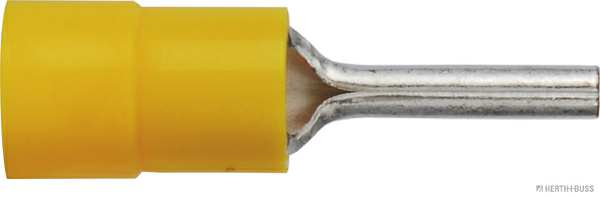 ELPARTS Leitungsverbinder 10897091 50 Stk je Packung
Steckerausführung: Drahtstifthülse, Form: Stiftform, Farbe: gelb, DIN/ISO: 46231, Querschnitt [mm2] von: 4, Querschnitt [mm2] bis: 6, Steckbreite [mm]: 2,7, teilisoliert: , Isoliermaterial: PA (Polyamid), Material: Kupfer, Oberfläche: verzinnt, Temperaturbereich bis [°C]: 105, Länge 1 [mm]: 26,5, Länge 2 [mm]: 12,5, Spannung bis [V]: 600 1.