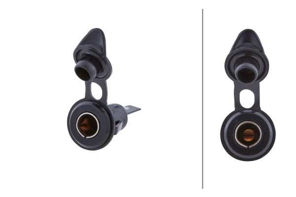 HELLA Steckdose 398140/2 Anzahl der Steckkontakte: 2, Spannung von [V]: 6, Spannung bis [V]: 24, DIN/ISO: 4165, Farbe: schwarz, Stromstärke [A]: 8, Montageart: Flachsteckanschluss, Ergänzungsartikel/Ergänzende Info 2: mit Deckel, Steckbreite [mm]: 6,3, Steckerausführung: Flachstecker, Montage/Demontage durch Fachpersonal erforderlich!: