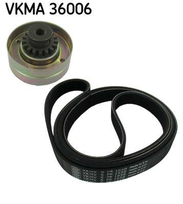 SKF Keilrippenriemensatz 779295 Rippenanzahl: 6, für Riemenlänge [mm]: 1658 
Länge [mm]: 1658, Breite [mm]: 21,36, Riemenmaterial: EPDM (Ethylen-Propylen-Dien-Kautschuk), Rippenanzahl: 6 1.