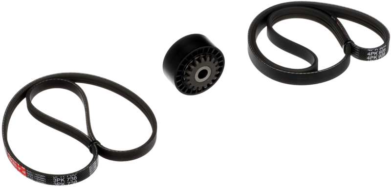 GATES Keilrippenriemensatz 730604 OE empfiehlt den Austausch des kompletten Satzes: 1.