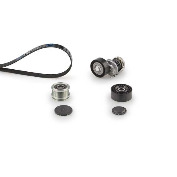 GATES Keilrippenriemensatz 730985 Riemenscheiben: mit Freilaufriemenscheibe, Artikelnummer des empfohlenen Spezialwerkzeuges: GAT4955B 1.